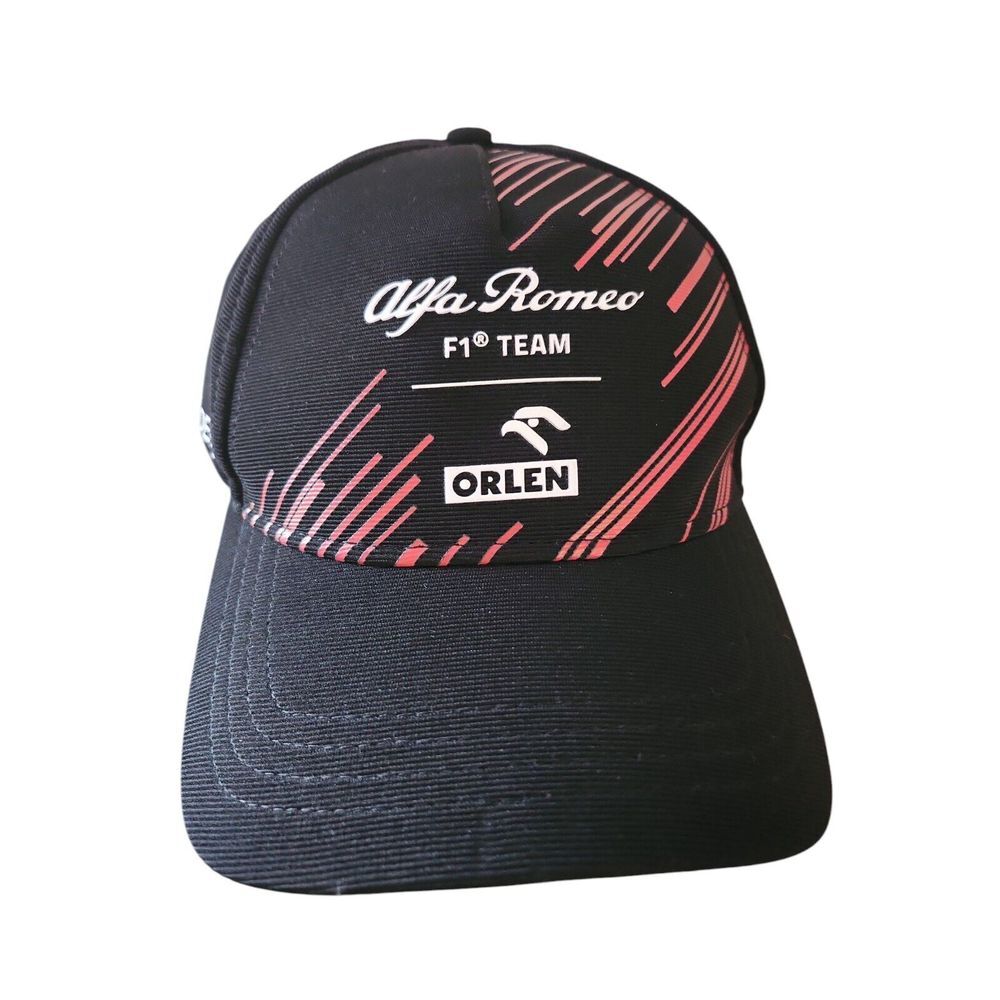 Alfa Romeo Racing F1 Team Curved Brim Hat Baseball Cap NWOT Black Red Formula‎ 1